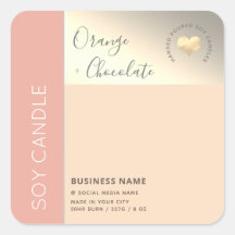 Simple elegant color block typography soy candle