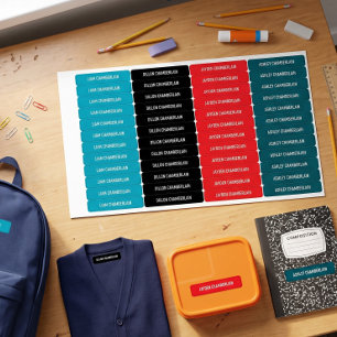 Simple Elegant Colored Boy Color Coded Labels