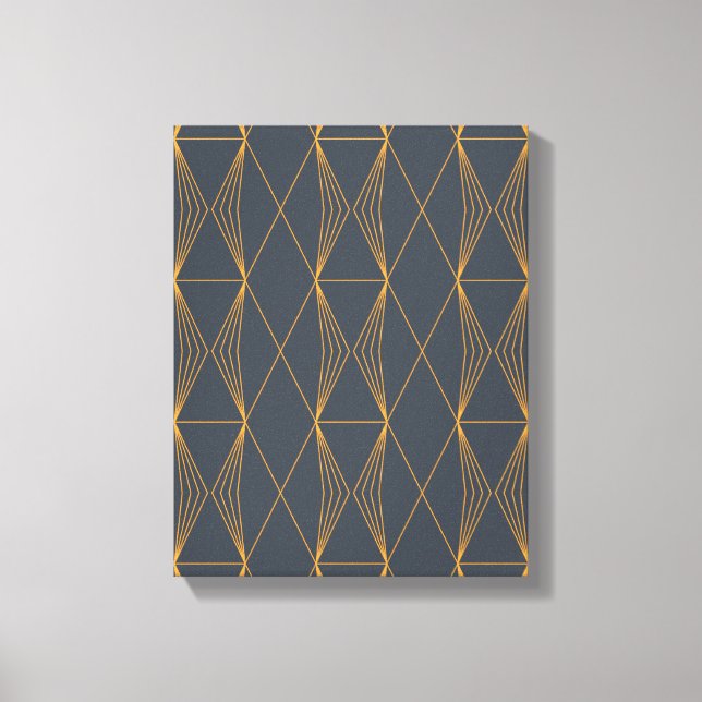 Simple, elegant, cool, trendy line graphic pattern canvas print (Front)