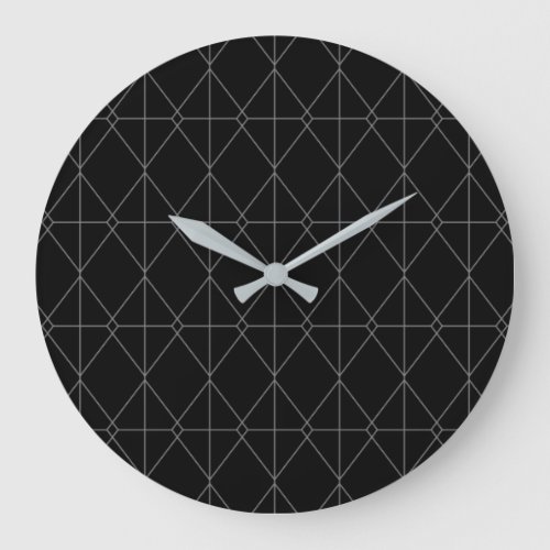 Simple elegant cool trendy line graphic pattern large clock