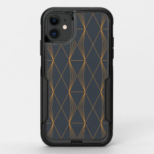 Simple elegant cool trendy line graphic pattern OtterBox commuter iPhone 11 case