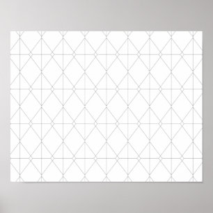 Simple, elegant, cool, trendy line graphic pattern poster