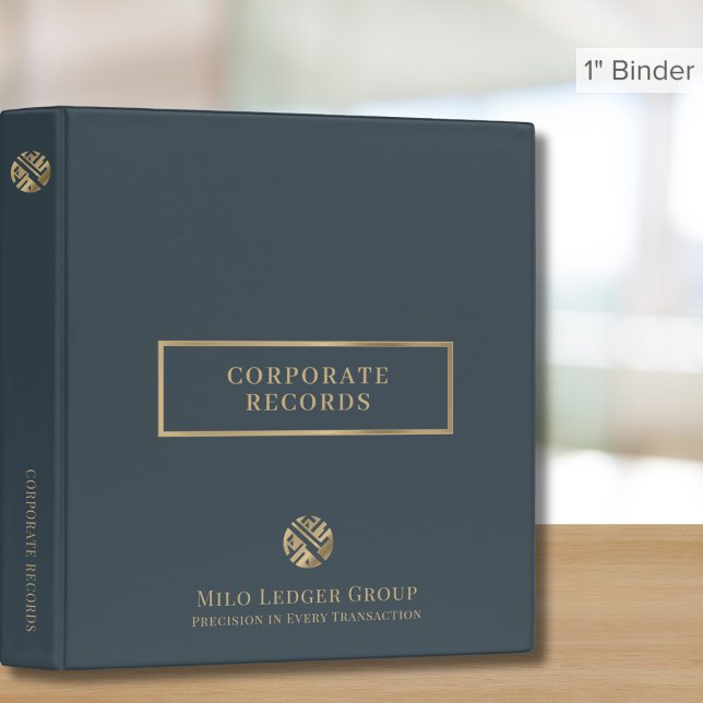 Simple Elegant Corporate Records Binder with Logo (Creator Uploaded)