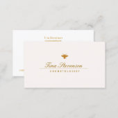 Simple Elegant Cosmetology Spa and Salon Bee Business Card (Front/Back)
