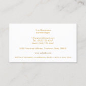 Simple Elegant Cosmetology Spa and Salon Bee Business Card (Back)