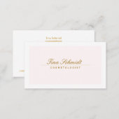 Simple Elegant Cosmetology Spa and Salon Pink 2 Business Card (Front/Back)