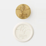Simple Elegant Couple Initials Wedding  Wax Seal Stamp<br><div class="desc">This design features an elegant yet simple arrangement of the bride's and groom's personalized initials. This design is simple yet elegant in every way. The combination of typography creates a sophisticated, trendy and chic style. Elegant wedding wax seal design with modern elements. The simple setup of the typography gives it...</div>