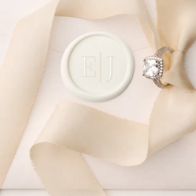 Simple Elegant Couple Monogram Initials Wedding Wax Seal Stamp | Zazzle