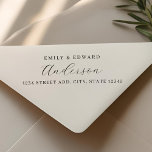 Simple Elegant Couple Names Wedding Return Address Self-inking Stamp<br><div class="desc">Custom-designed wedding return address stamp featuring simple elegant design with couple names and address.</div>