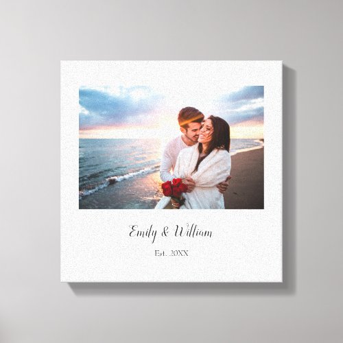 Simple Elegant Couple Photo Canvas Print