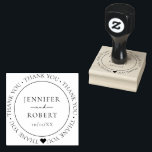 Simple Elegant Couple Thank You Wedding Rubber Stamp<br><div class="desc">This personalized rubber stamp is a great way to make your wedding or engagement favors and gifts really special. Just add your names and the date of event.</div>