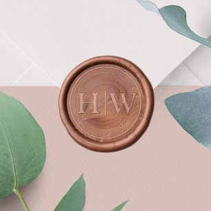 Simple Elegant Couple Wedding Monogram Wax Seal Stamp