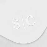 Simple elegant couples monogram initials embosser<br><div class="desc">Elegant wedding monogram embosser featuring the couples monogram initials separated by a vertical line.</div>