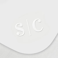 Simple elegant couples monogram initials