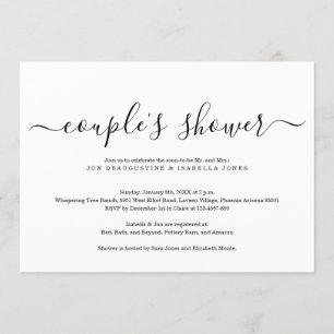 Simple Elegant Couple's Shower Invitation