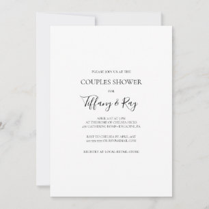 Simple Elegant Couples Shower Invitation