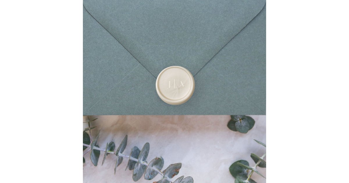 Simple Elegant Couples Wedding Monogram Wax Seal Stamp | Zazzle