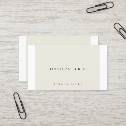 Simple Elegant Creative Plain Professional Modern Business Card