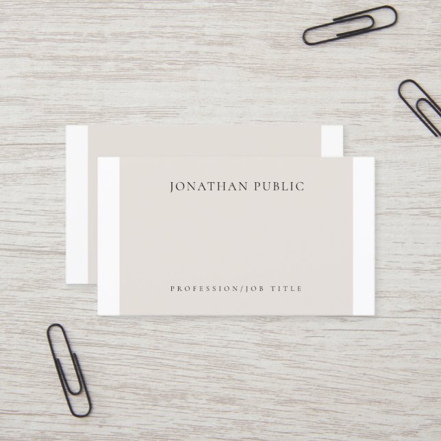 Simple Elegant Creative Plain Professional Modern Business Card (Front/Back In Situ)