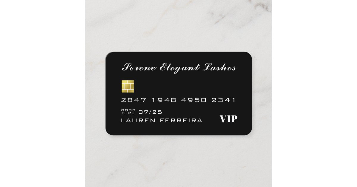 Simple Elegant Credit Card Style Business Card Zazzle