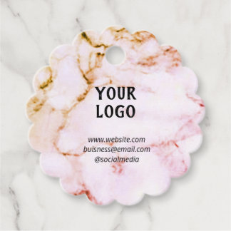 Simple elegant custom add your name marble gift t favor tags