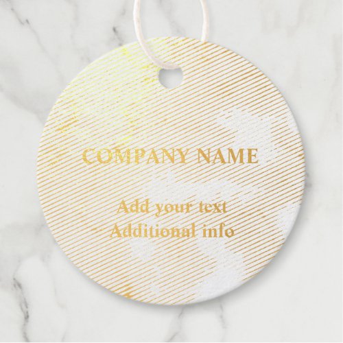 Simple elegant custom add your name marble  gift t foil favor tags