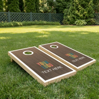 Simple Elegant Custom Logo And Text Cornhole Set