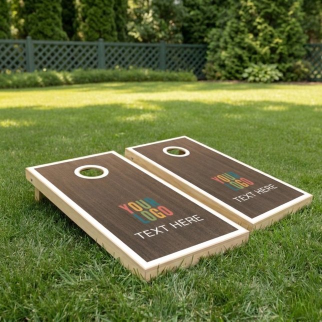 Simple Elegant Custom Logo And Text Cornhole Set (Creator Uploaded)