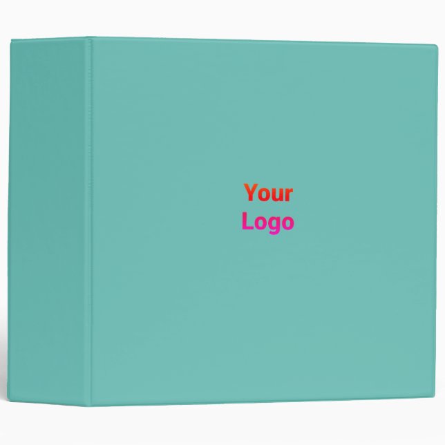 Simple elegant custom logo here company    3 ring binder (Front/Spine)