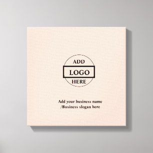 Simple elegant custom logo here company canvas print