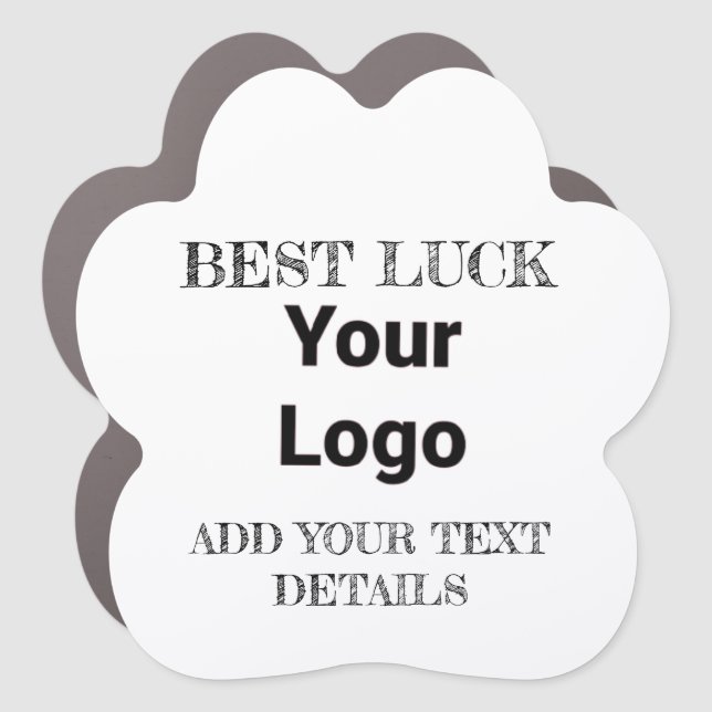 Simple elegant custom logo here company    car mag magnet (Front)