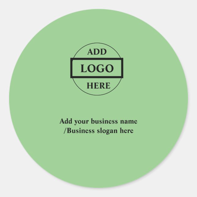Simple elegant custom logo here company   classic  round sticker (Front)