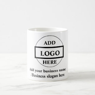 Simple elegant custom logo here company coffee mug