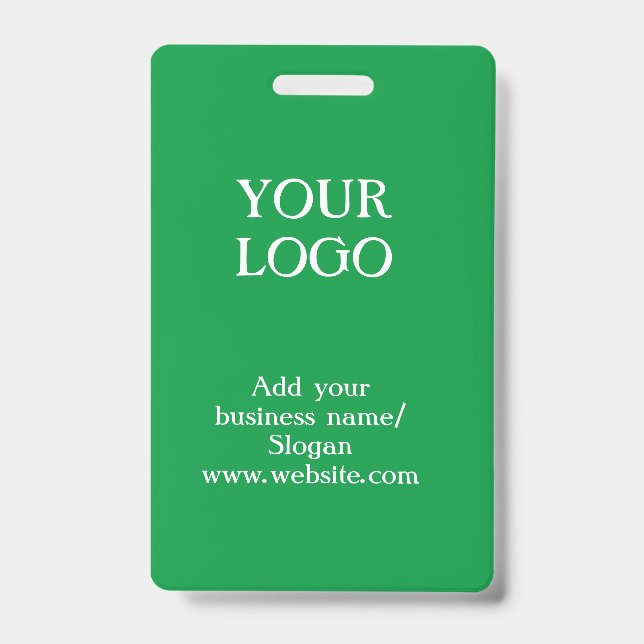 Simple elegant custom logo here company easter gre badge (Front)