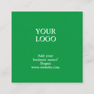 Simple elegant custom logo here company easter gre square business card