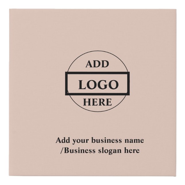 Simple elegant custom logo here company    faux canvas print (Front)