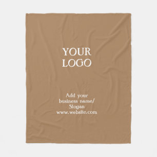 Simple elegant custom logo here company          fleece blanket