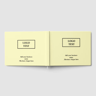 Simple elegant custom logo here company guest book