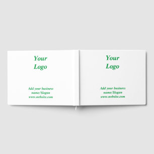 Simple elegant custom logo here company guest book