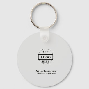 Simple elegant custom logo here company keychain
