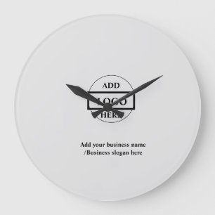 Simple elegant custom logo here company large clock