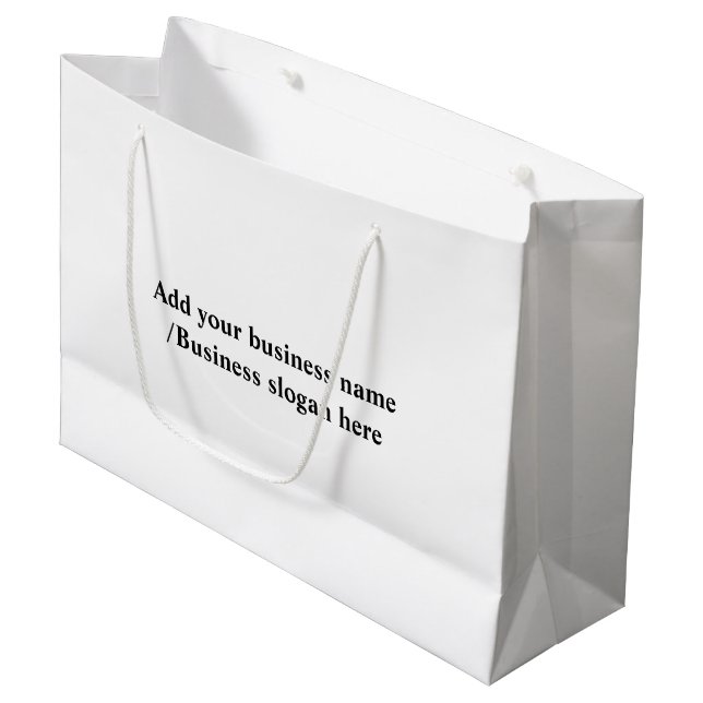 Simple elegant custom logo here company      large gift bag (Front Angled)