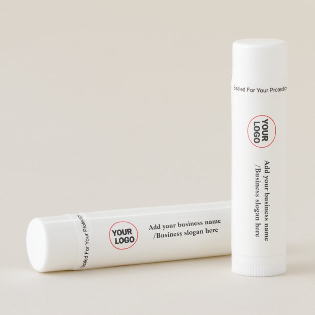 Simple elegant custom logo here company    lip bal balm (Front)