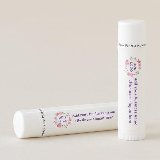 Simple elegant custom logo here company    lip bal balm (Front)