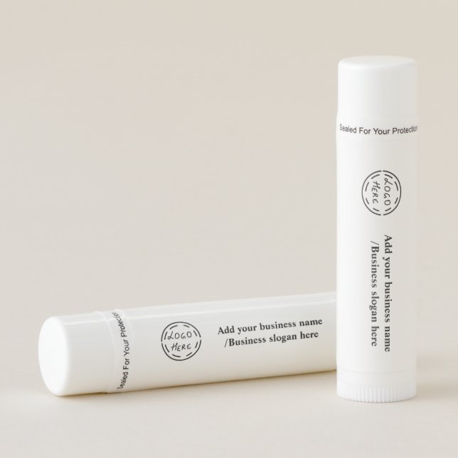 Simple elegant custom logo here company    lip bal balm (Front)