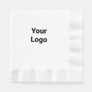 Simple elegant custom logo here company napkins