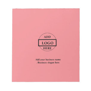 Simple elegant custom logo here company   notepad