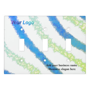 Simple elegant custom logo here company paper light switch cover