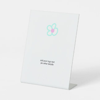 Simple elegant custom logo here company pedestal sign