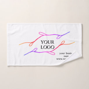 Simple elegant custom logo here company          t hand towel 
